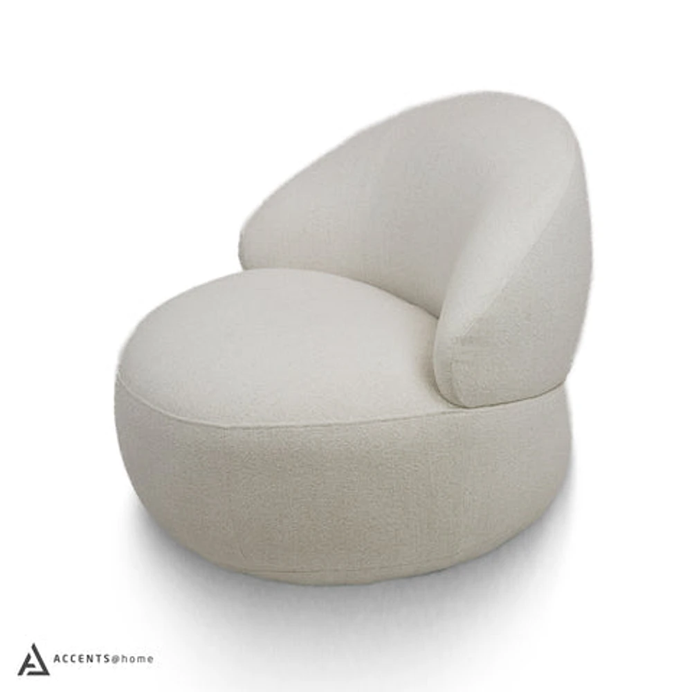 Bula Swivel Accent Chair - Mellow Ivory