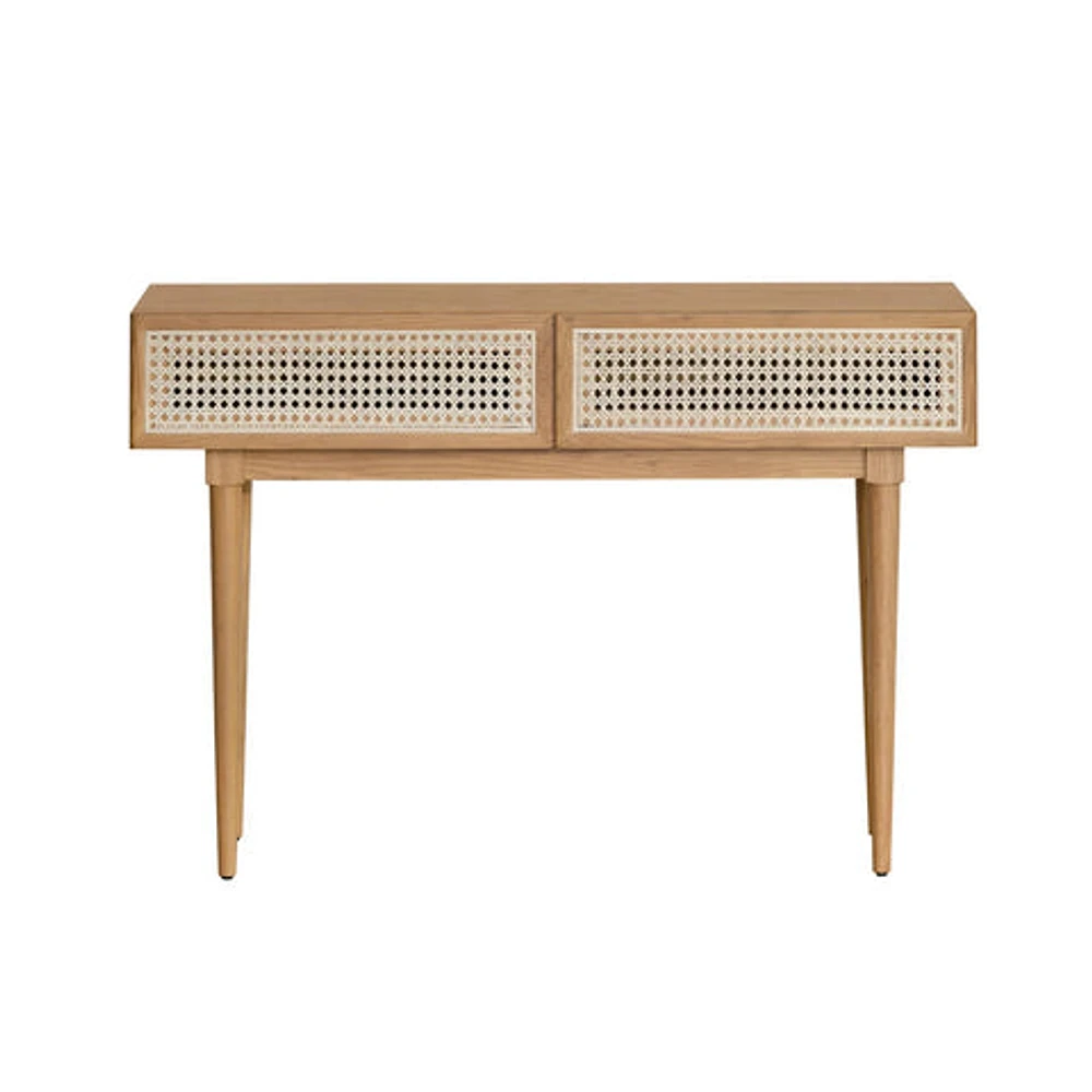 Cane Console Table - Natural