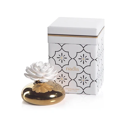 Nadia Porcelain Diffuser - White Rose