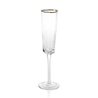 Aperitivo Triangular Glass Clear w/ Gold Rim