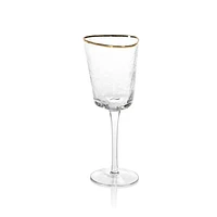 Aperitivo Triangular Glass Clear w/ Gold Rim