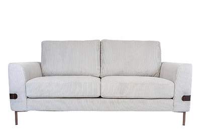 Chandler Corduroy Fabric Loveseat- Vertical Lines