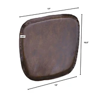 Metal Crossback Leather Cushion Seat