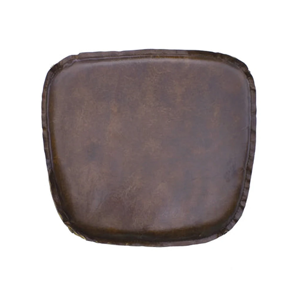 Metal Crossback Leather Cushion Seat