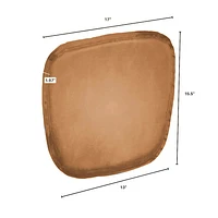 Metal Crossback Leather Cushion Seat - Cognac