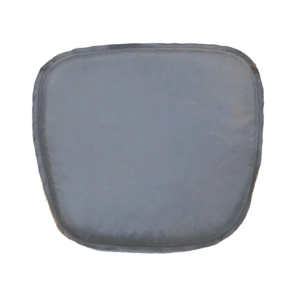 Metal Crossback Leather Cushion Seat - Cognac
