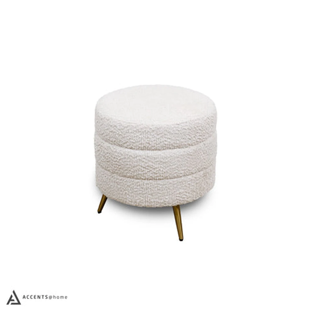 Cadence Small Ottoman - Boucle