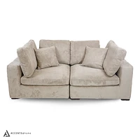 Clark 5 pcs Sectional with Ottoman - Grey | Accents@Home