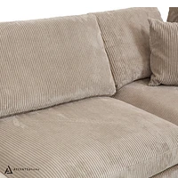 Clark 5 pcs Sectional with Ottoman - Grey | Accents@Home