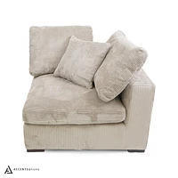 Clark 5 pcs Sectional with Ottoman - Grey | Accents@Home