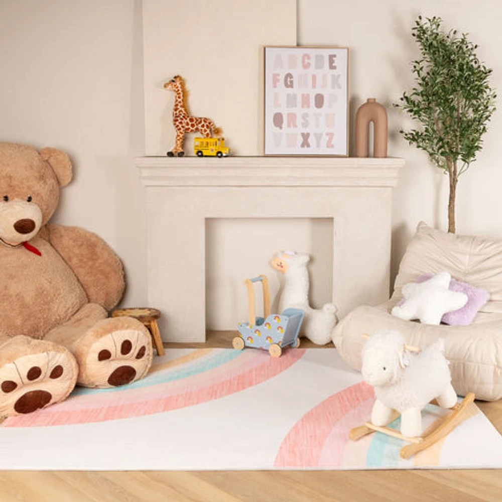 Daisy Cream Floral Area Rug