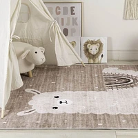 Daisy Brown Modern Floral Area Rug