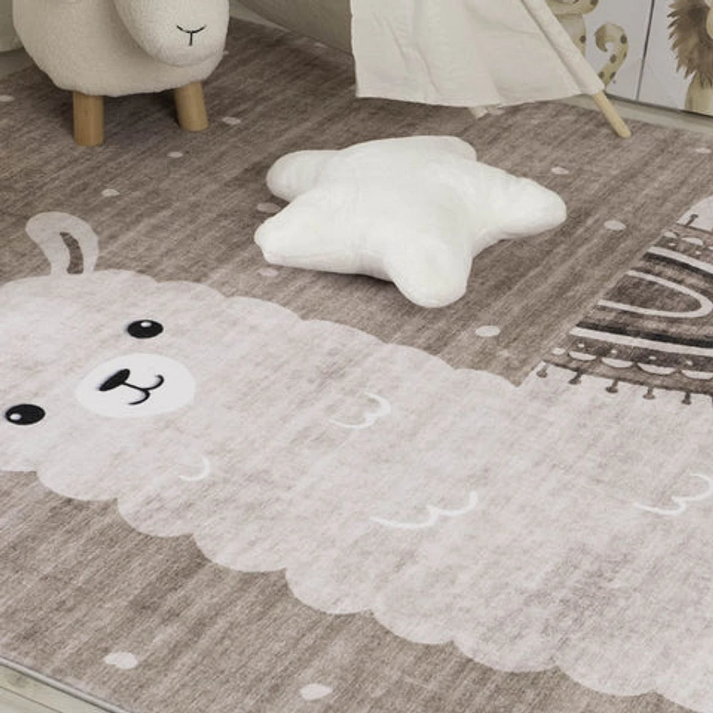 Daisy Brown Modern Floral Area Rug