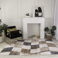 Europa Brown Distressed Pattern Area Rug