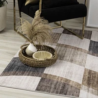 Europa Brown Distressed Pattern Area Rug