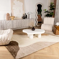 Beige Soft Texture Area Rug