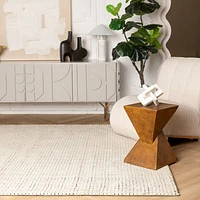 Leela Black Artistic Swirl Modern Rug