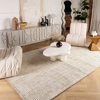Leela Black Artistic Swirl Modern Rug