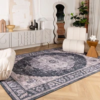 Prismatic Black Geometric Modern Area Rug