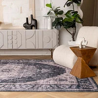 Prismatic Black Geometric Modern Area Rug