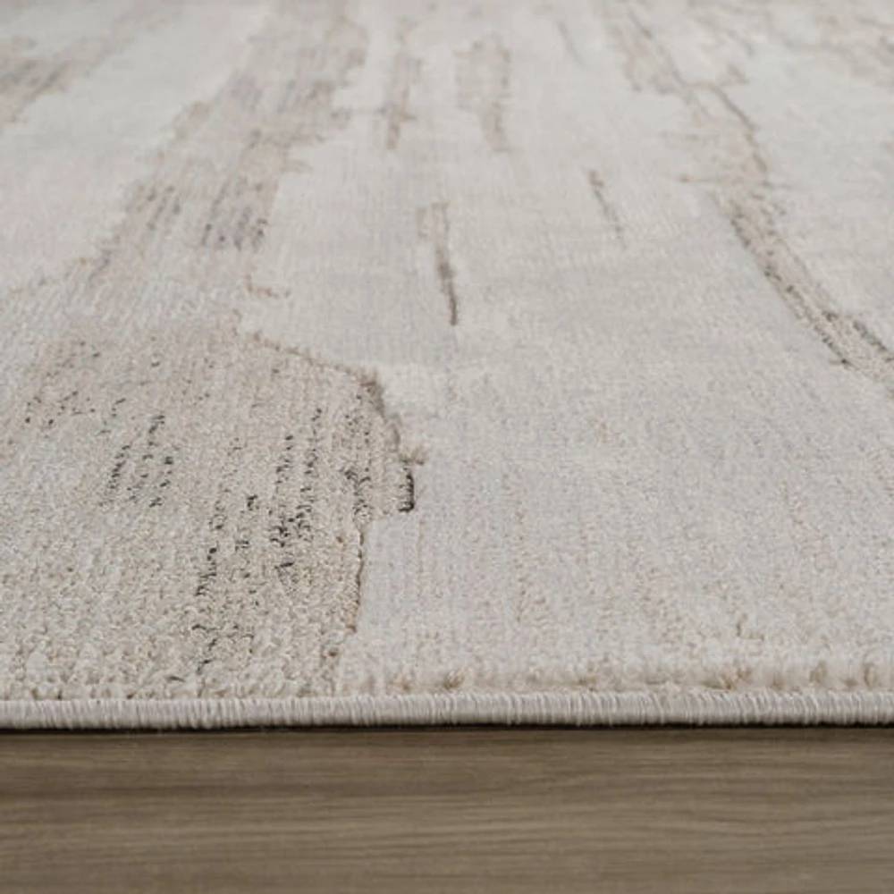Tulum Beige Tribal Chevron Area Rug