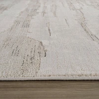 Tulum Beige Tribal Chevron Area Rug