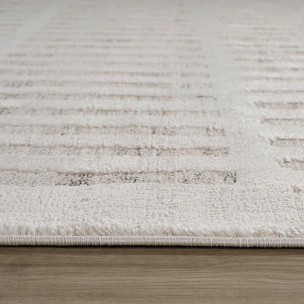 Tulum Beige Abstract Tribal Area Rug