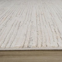 Tulum Beige Minimalist Chevron Area Rug