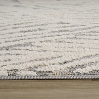 Valencia White Distressed Medallion Area Rug