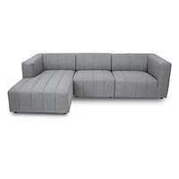 Lauriston 3 Pc Sectional Set Left Chaise - Grey