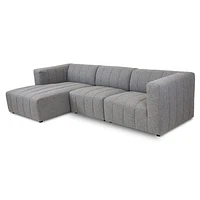 Lauriston 3 Pc Sectional Set Left Chaise - Grey