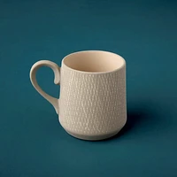 Crosshatch Stoneware Espresso Cup - Sterling