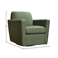 Cooper Swivel Club Chair - Forrest Green