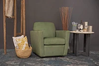 Cooper Swivel Club Chair - Forrest Green