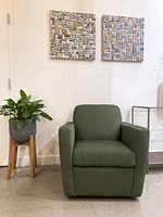 Cooper Swivel Club Chair - Forrest Green