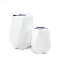 Ion Fiberclay Planter, White