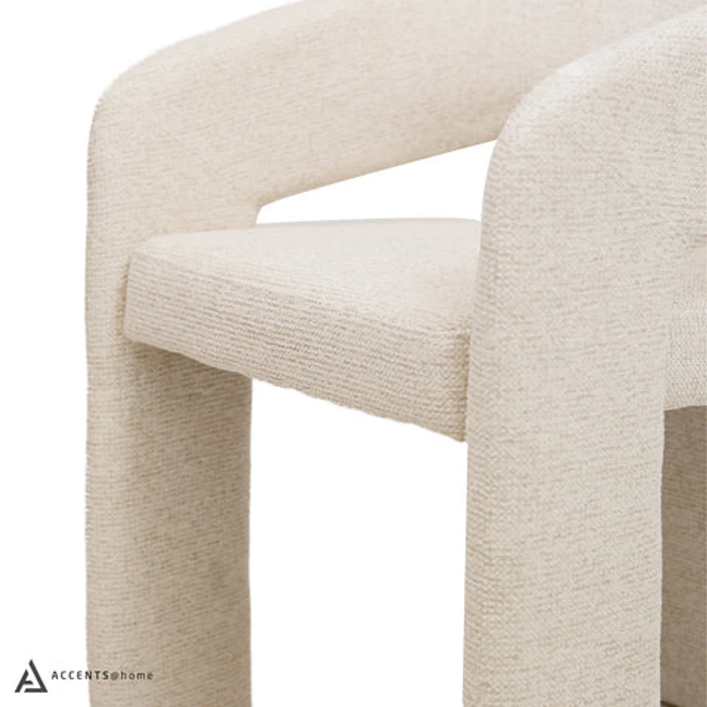 Dario Open-Back Upholstered Chair - Abby Flax