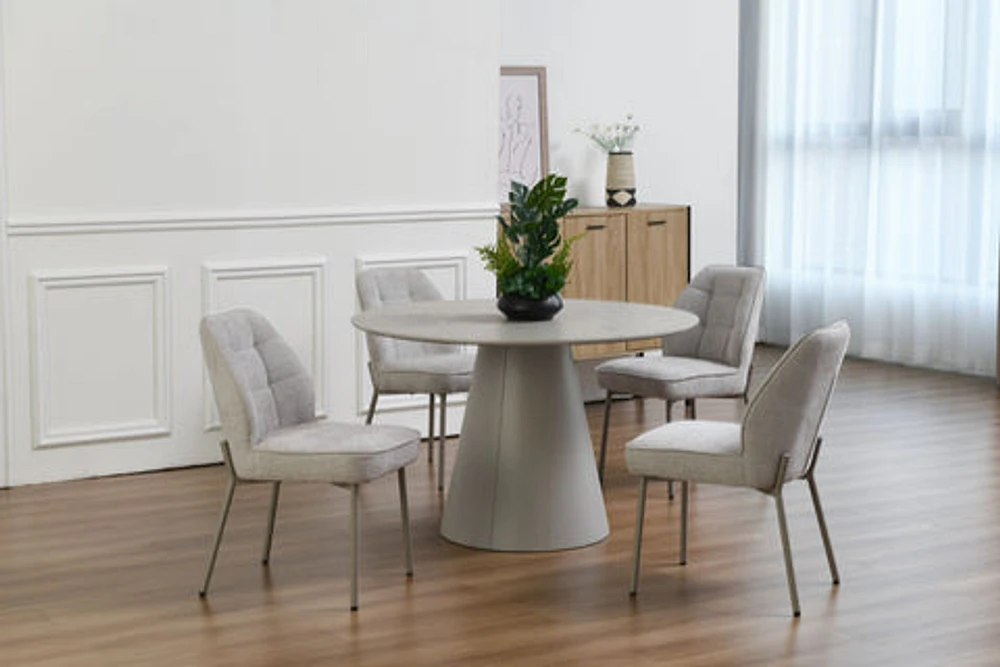 Alexios Round Matt Finish Dining Table