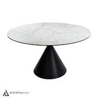 Tokyo Round Extendable Dining Table - Faux Marble