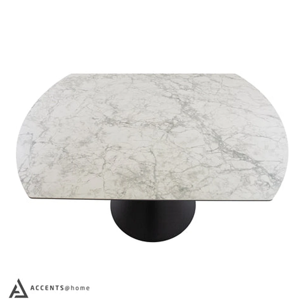 Tokyo Round Extendable Dining Table - Faux Marble