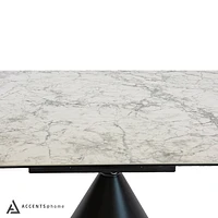 Tokyo Round Extendable Dining Table - Faux Marble