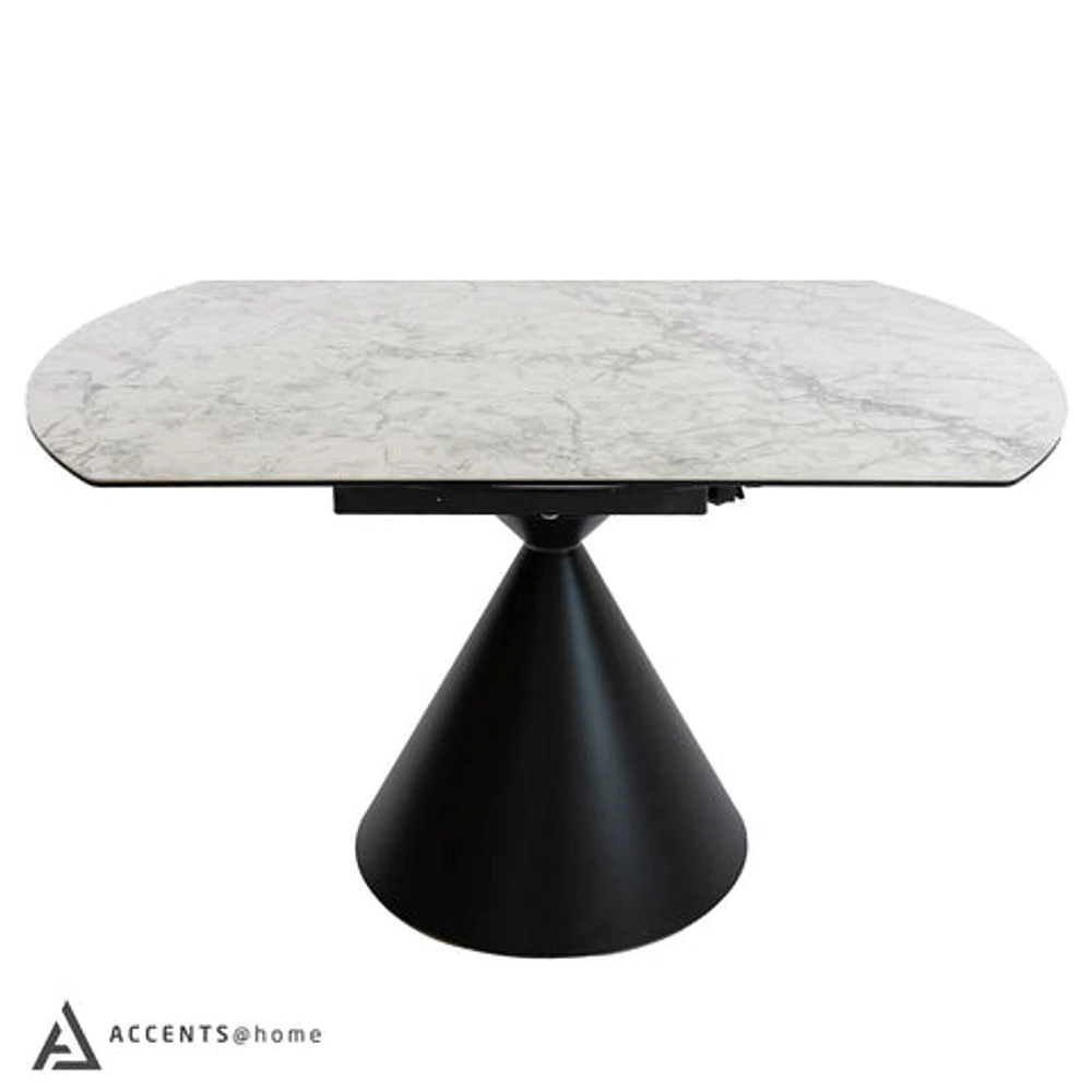 Tokyo Round Extendable Dining Table - Faux Marble