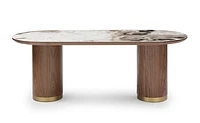 Scottsdale Ceramic Top and Wooden Base Dining Table