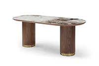 Scottsdale Ceramic Top and Wooden Base Dining Table