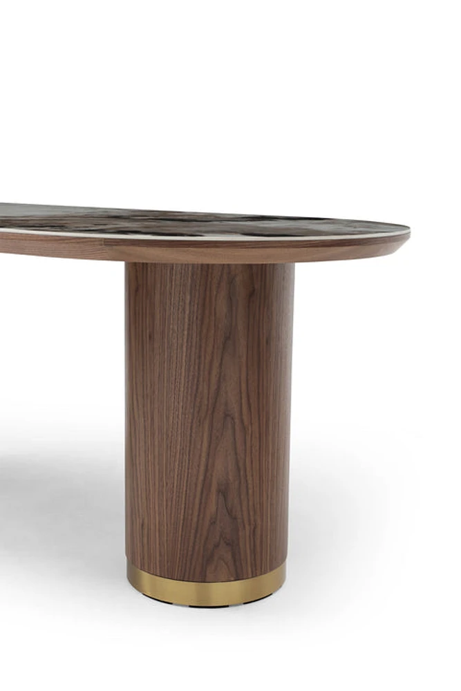 Scottsdale Ceramic Top and Wooden Base Dining Table