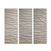 CHINATI DIMENSIONAL PLASTER ART 24X63 SET OF 3