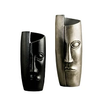 Breeze Masquerade Vase - Small Polished Black