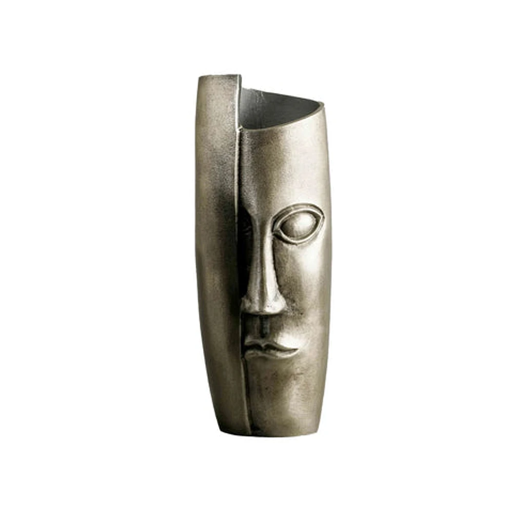 Breeze Masquerade Vase - Large Polished Nickel