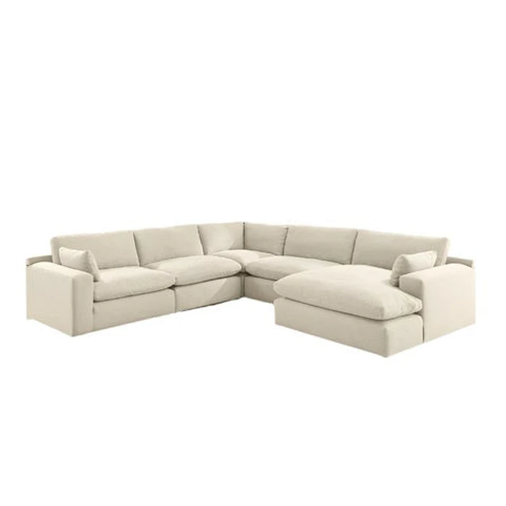 Elyza 5-Piece Sectional with Right Chaise