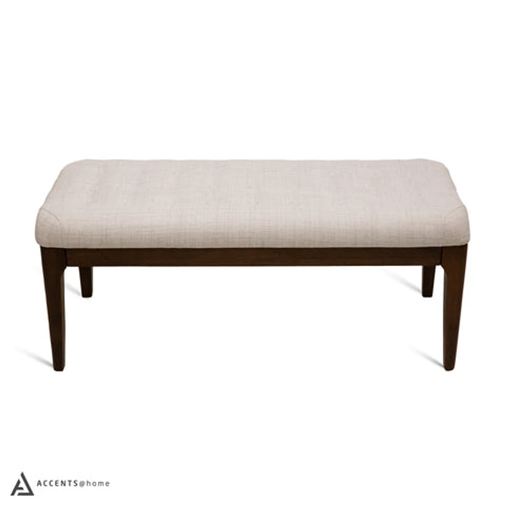 Ettore Tufted Walnut Dining Bench